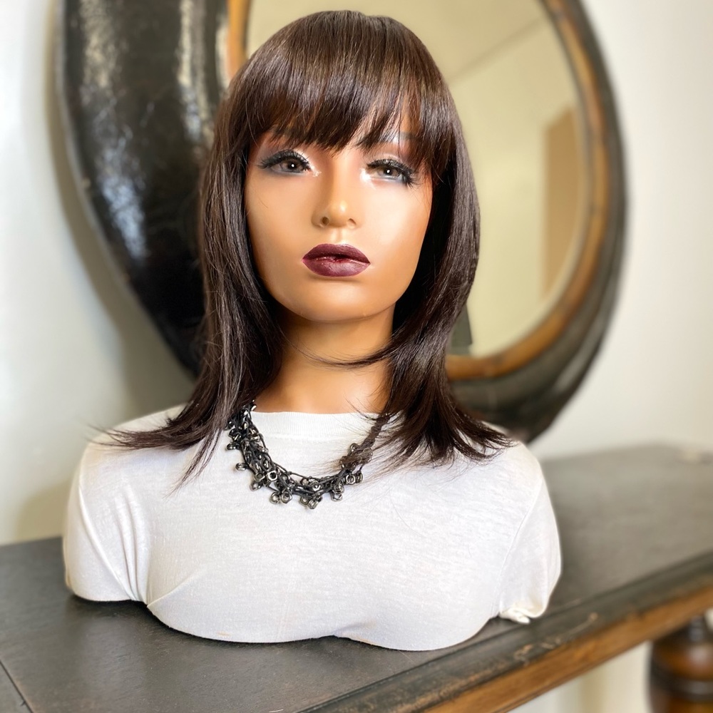 20. SHAYLA| NATURAL BROWN BANG WIG - Picture 2 of 3